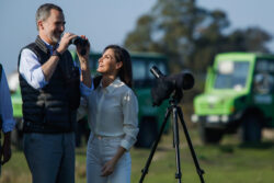 Queen Letizia and King Felipe visit Doñana natural park in Huelva, Spain on the 14th of February of 2020. Queen Letizia and King Felipe visit Doñana natural park in Huelva, Spain on the 14th of February of 2020.