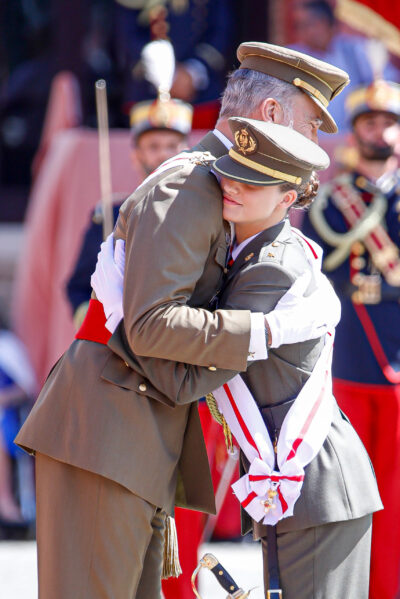 Queen Letizia of Spain, King Felipe of Spain. Princess Leonor, Princess Sofia attend the delivery of Royal offices of employment at the Zaragoza Military Academy on the 3th of July of 2024 in Madrid, Spain Queen Letizia of Spain, King Felipe of Spain. Princess Leonor, Princess Sofia attend the delivery of Royal offices of employment at the Zaragoza Military Academy on the 3th of July of 2024 in Madrid, Spain